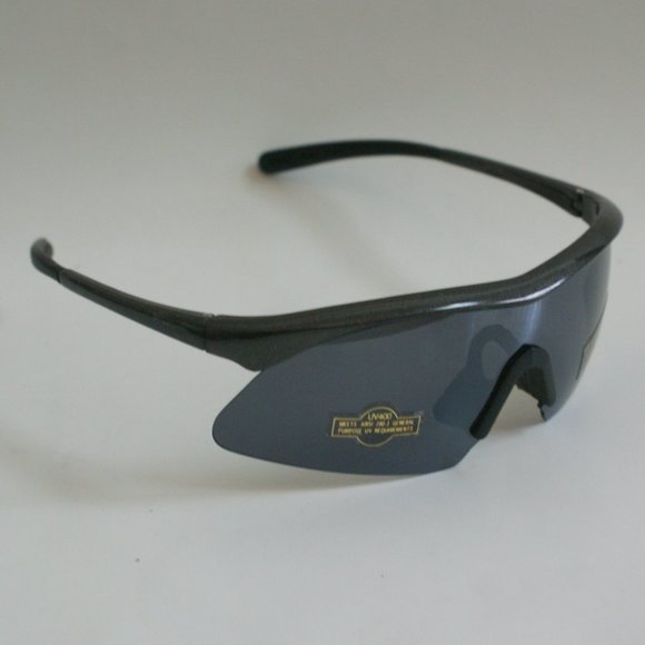 NWOT True Vintage Sports Wrap Around Blade smoke mirrored lens sunglasses - Picture 2 of 5